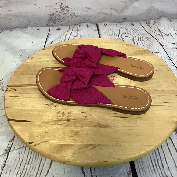 Soludos Shoes Womens Size 7.5 Pink Knotted Slide Sandal Slip on Resort‎ - Picture 3 of 6